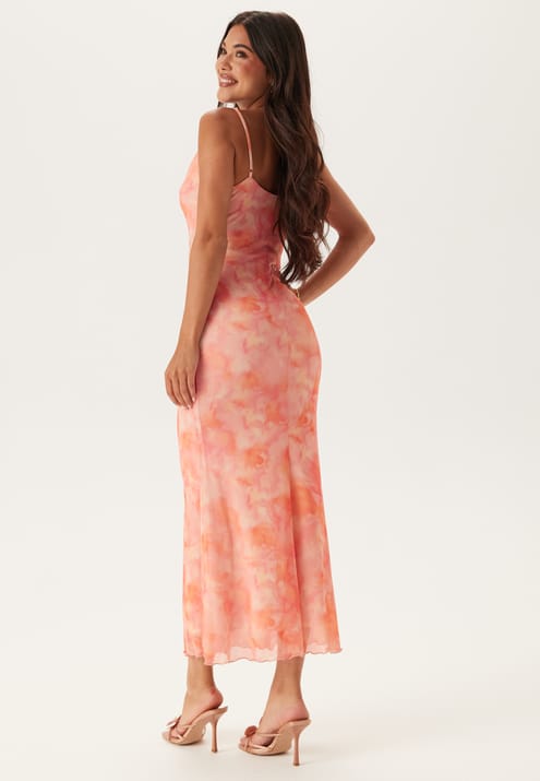 Bubbleroom Occasion Cowl Neck Mesh Dress