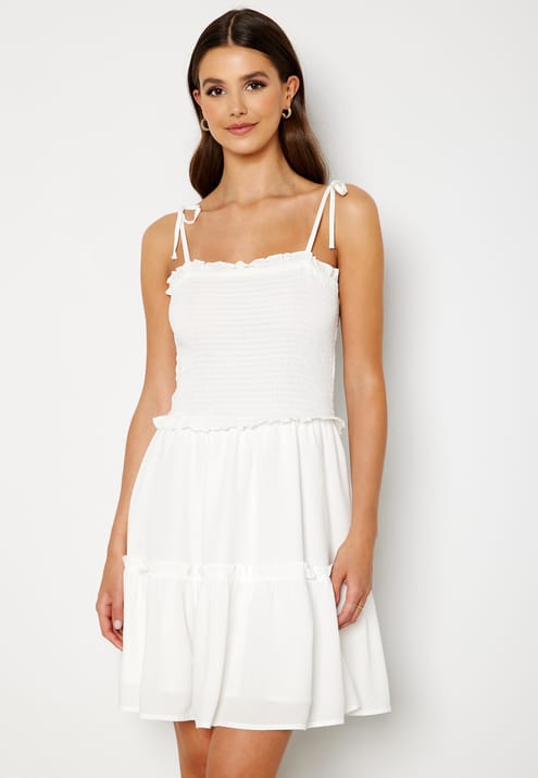 Bubbleroom Occasion Gelda Shoulder Tie Smock Dress