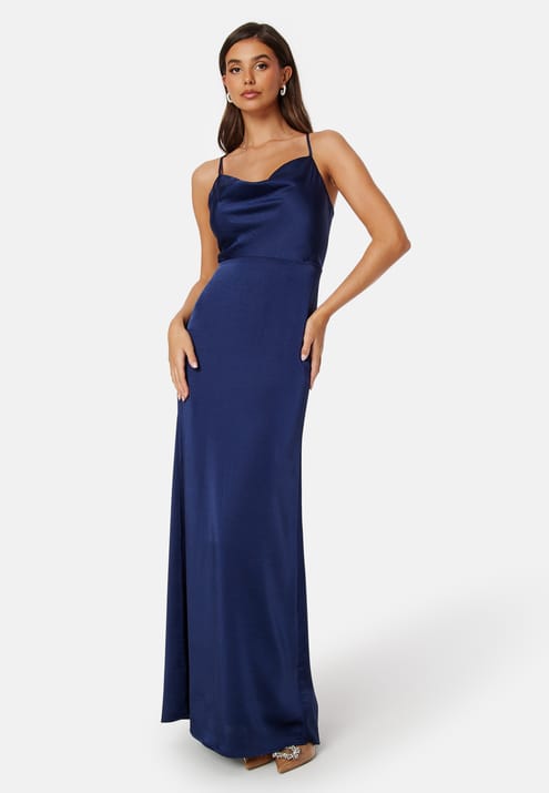 Bubbleroom Occasion Waterfall Satin Gown