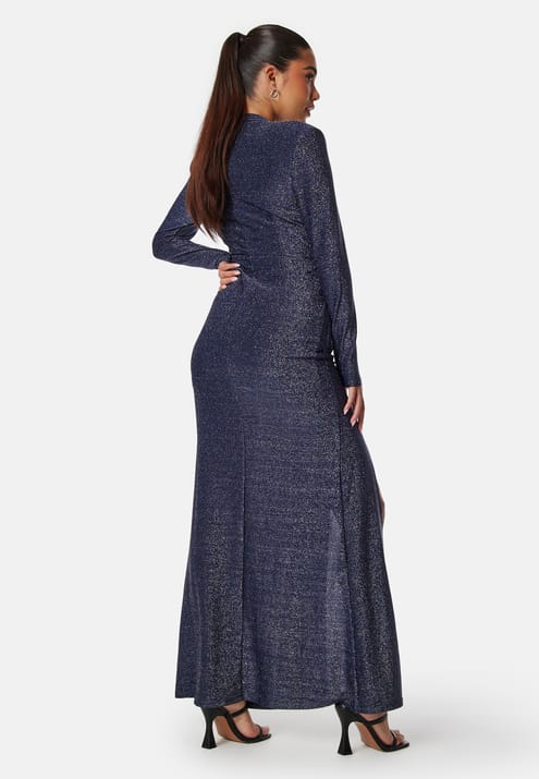 Bubbleroom Occasion Sparkling Ruched Slit Gown