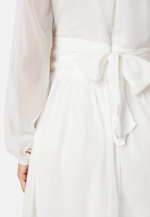Bubbleroom Occasion Tie Back L/S Chiffon Dress