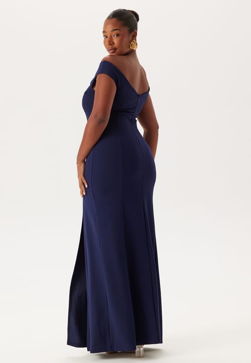 Bubbleroom Occasion Twist Off Shoulder Gown
