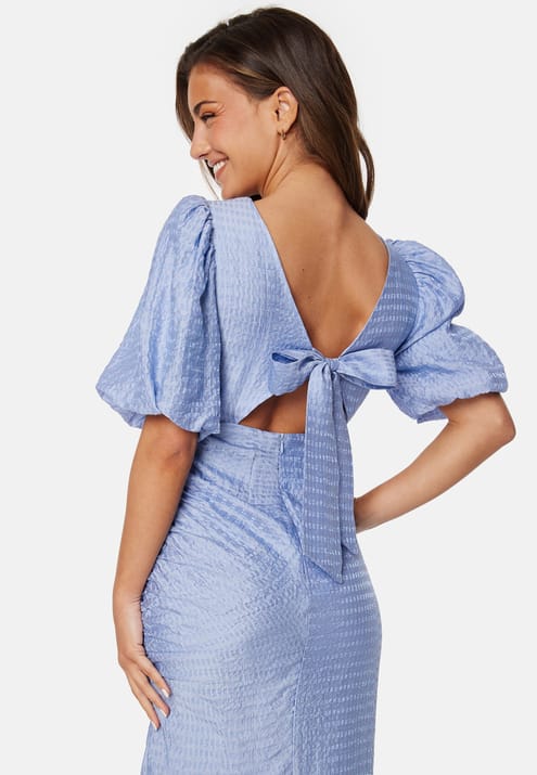 Bubbleroom Occasion Balloon Sleeve Bow Midi Dress