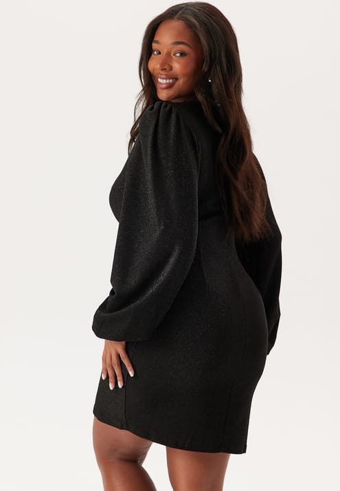 BUBBLEROOM Puff Sleeve Sparkling Dress