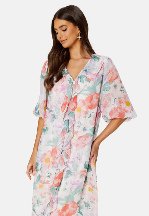 BUBBLEROOM Summer Luxe Frill Maxi Dress