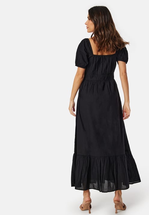 BUBBLEROOM Short Sleeve Cotton Maxi Dress