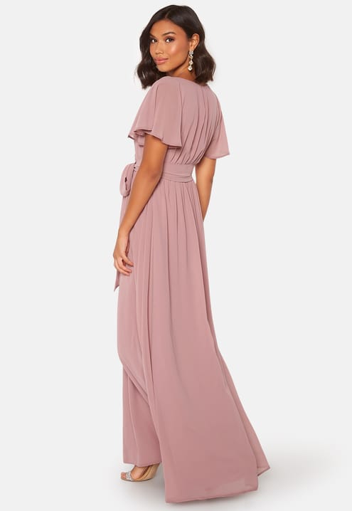 Goddiva Flutter Chiffon Dress
