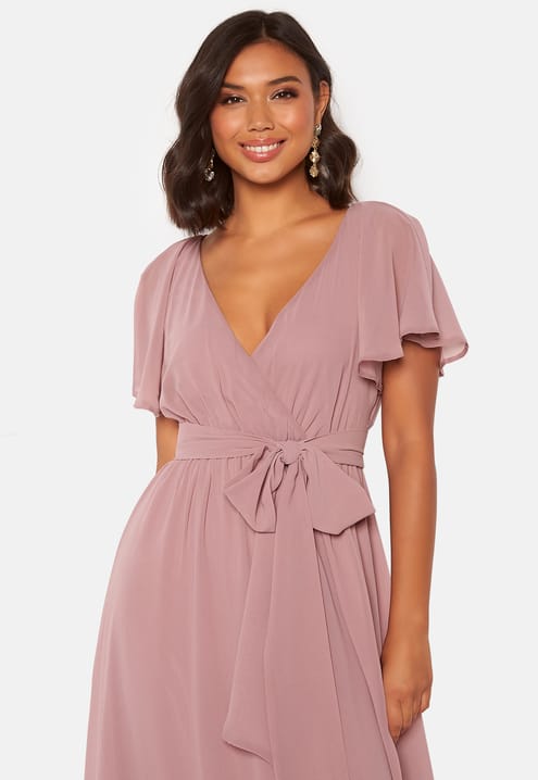 Goddiva Flutter Chiffon Dress