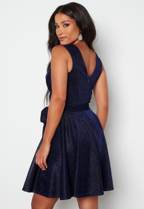 Goddiva Lurex Skater Dress