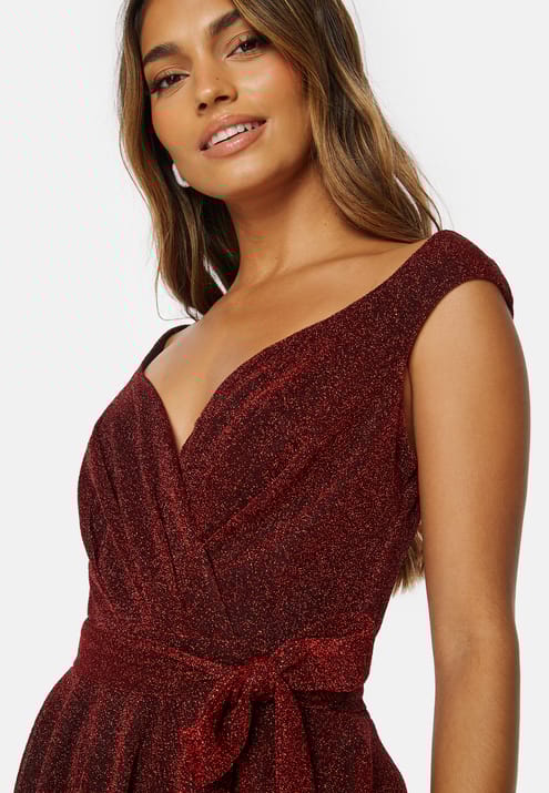 Goddiva Lurex Skater Dress