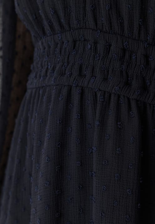 Happy Holly Dobby Dot Smock Midi Dress