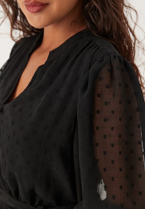 Happy Holly Dotted Button Dress
