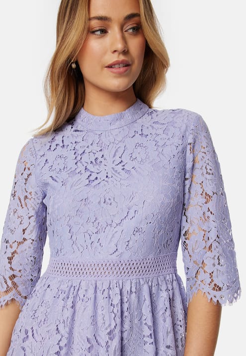Happy Holly High Neck Lace Dress