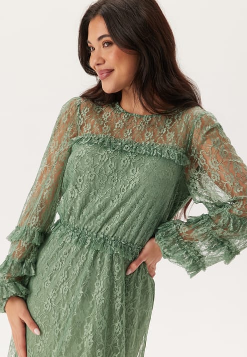 Happy Holly Midi Lace Dress