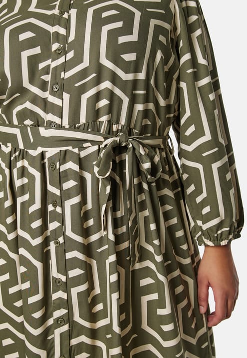 Happy Holly Viscose Shirt Dress