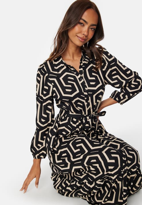 Happy Holly Viscose Shirt Dress