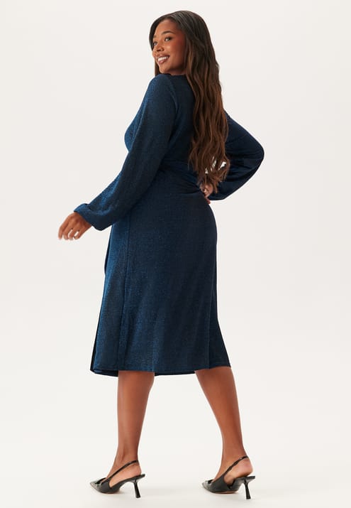 Happy Holly Sparkling Midi Wrap Dress