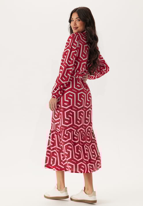 Happy Holly Viscose Long Sleeve Dress