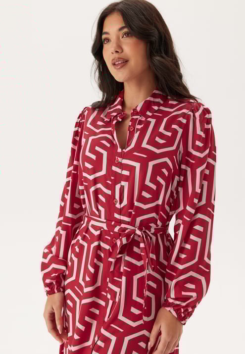 Happy Holly Viscose Long Sleeve Dress