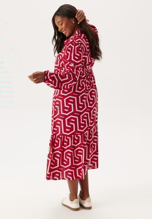Happy Holly Viscose Long Sleeve Dress