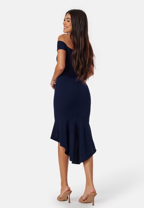 John Zack Off Shoulder High Dress