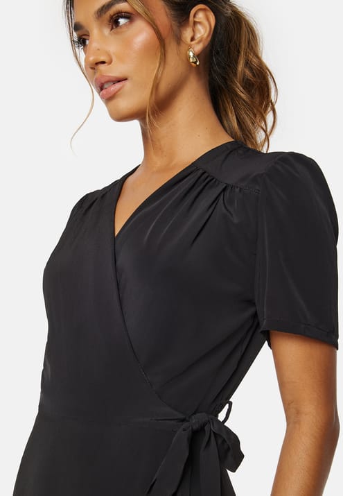 John Zack Short Sleeve Wrap Dress