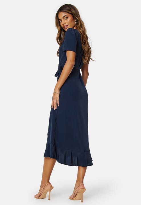 John Zack Short Sleeve Wrap Dress