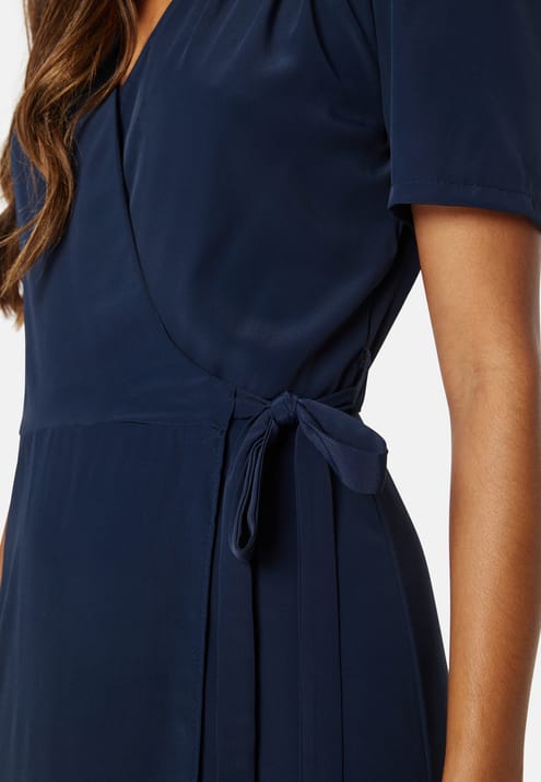 John Zack Short Sleeve Wrap Dress