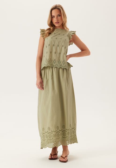 ONLY Onllou Life Emb Long Skirt