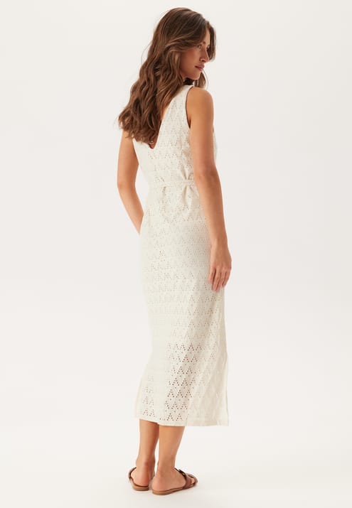 VILA Viamalina V-neck S/L MIDI DRES