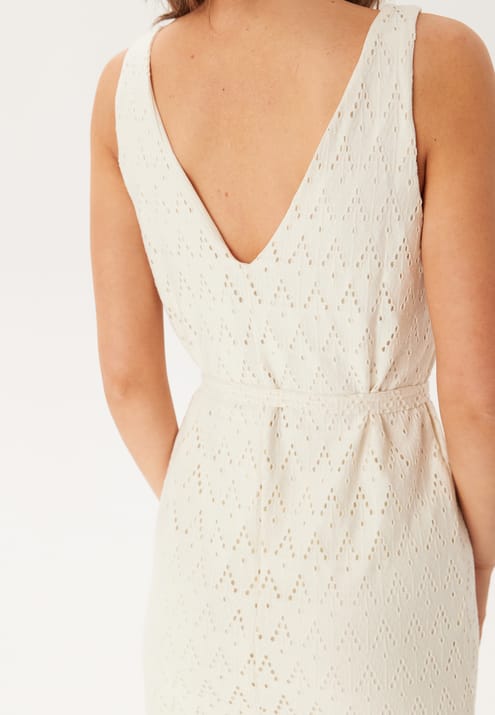 VILA Viamalina V-neck S/L MIDI DRES