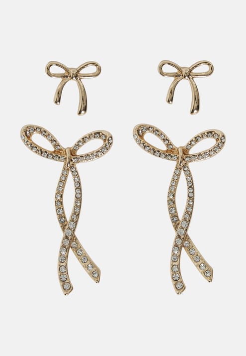 VILA VIKYZER 2 PCK BOW EARRINGS/EF