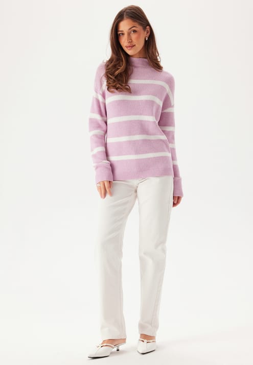VILA Viril Mockneck L/S Knit Rib Top
