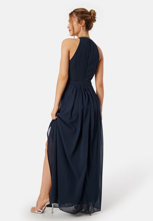 AngelEye High Neck Maxi Dress With Split