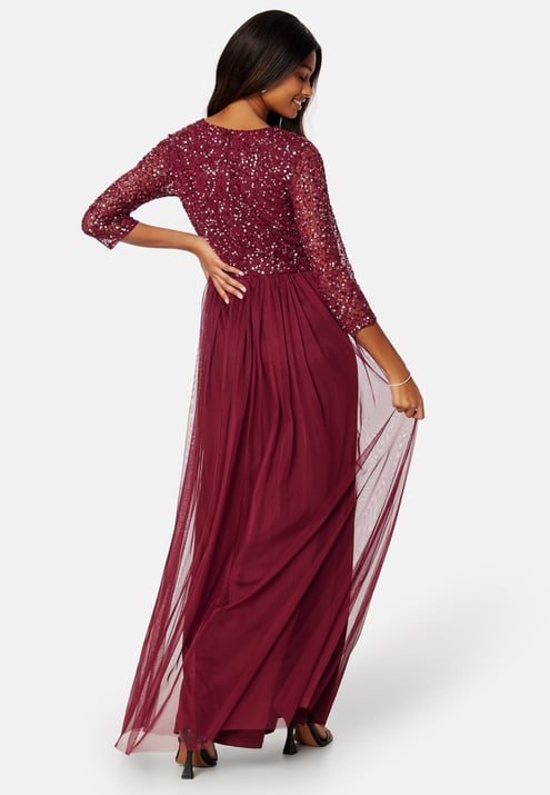 AngelEye Sequin Bodice Maxi Dress