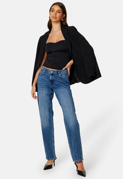 BUBBLEROOM Low Waist Straight Jeans