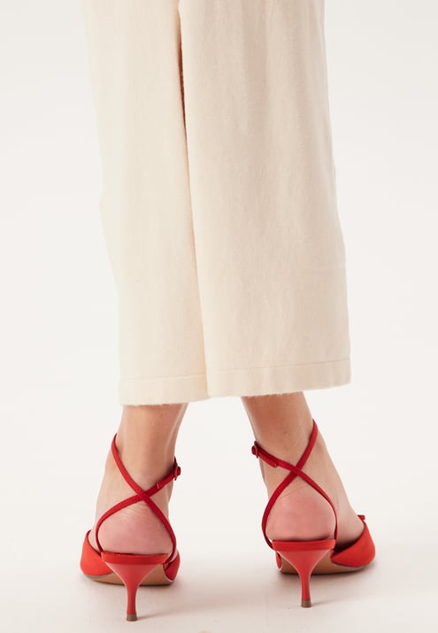 BUBBLEROOM Bow Low heel Strap Sandal