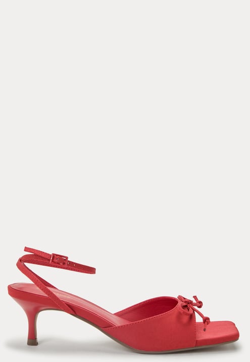 BUBBLEROOM Bow Low heel Strap Sandal