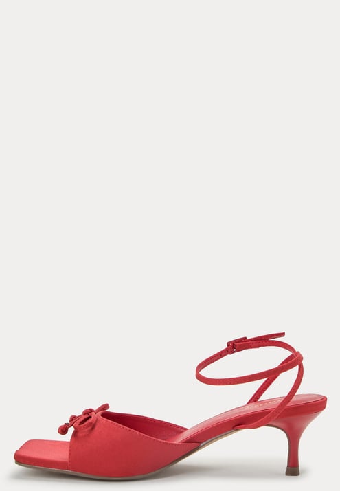BUBBLEROOM Bow Low heel Strap Sandal