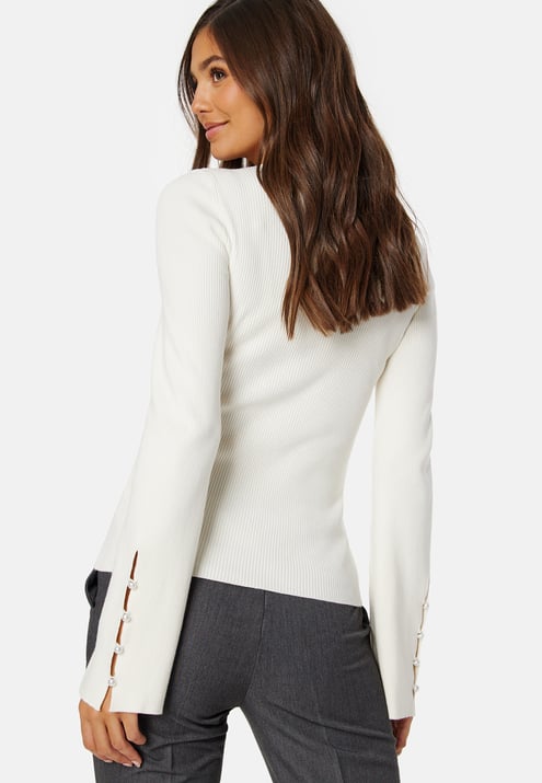 BUBBLEROOM Carlie Pearl Button Top