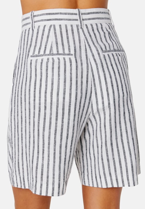 BUBBLEROOM CC linen striped shorts