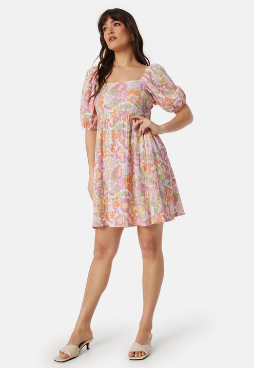 BUBBLEROOM Puff Sleeve Short Dress