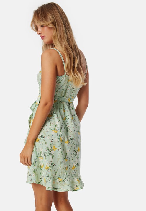 BUBBLEROOM Flounce Short Strap Dress