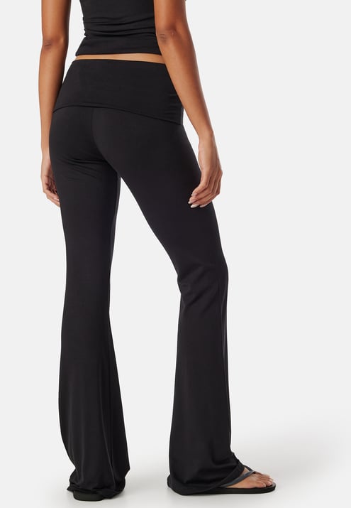 BUBBLEROOM Fold Over Flared Trousers