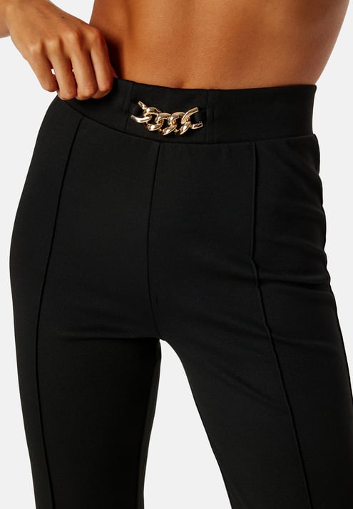 BUBBLEROOM Flared Belted Trousers