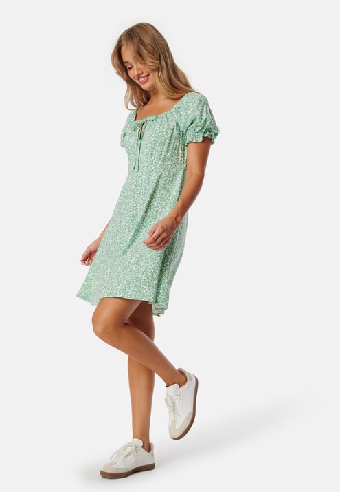 BUBBLEROOM Front Tie Short Dress