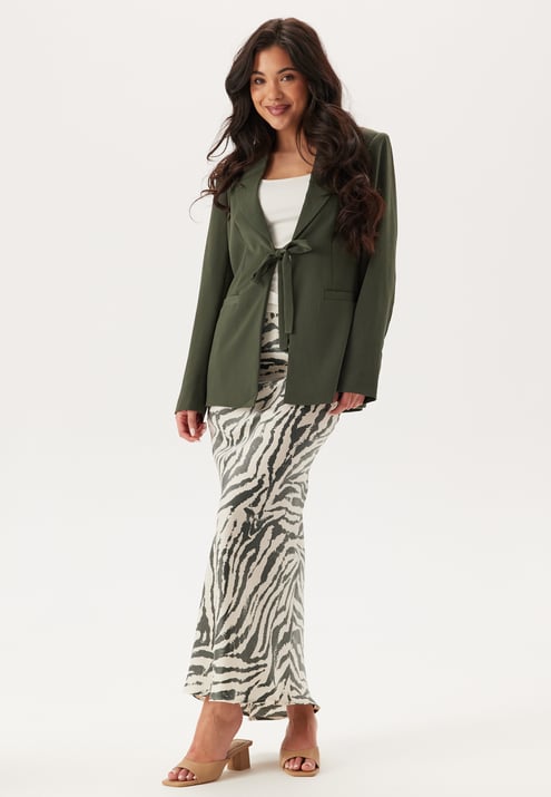 BUBBLEROOM Front Tie Structured Blazer