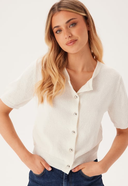 BUBBLEROOM Knitted Short Sleeve Cardigan