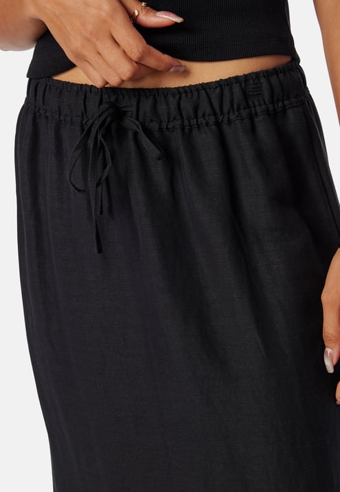 BUBBLEROOM Linen Blend Maxi Skirt