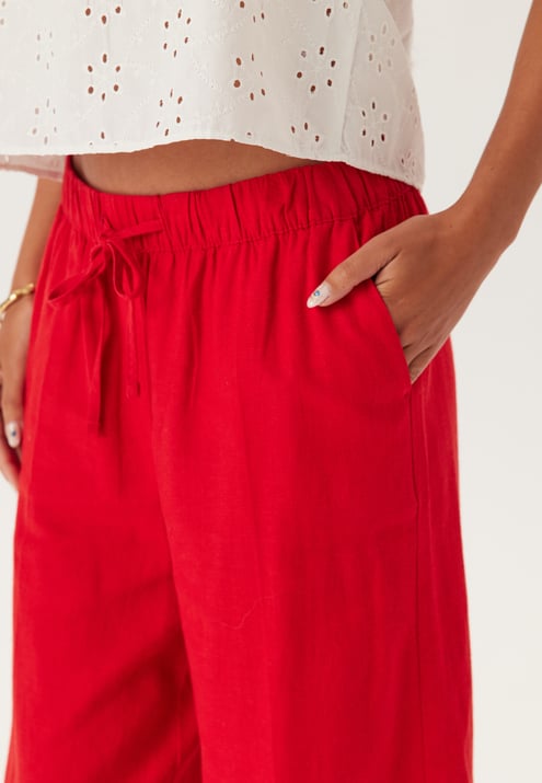 BUBBLEROOM Linen Blend Trousers 